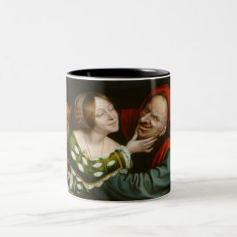 Ill-Matched Lovers (von Quentin Massys) Zweifarbige Tasse