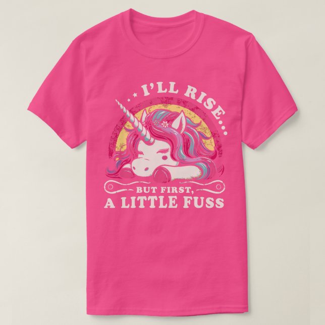 Ill steigt aber zuerst ein wenig fuss Lazy Unicorn T-Shirt (Design vorne)