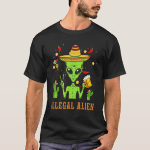 Illegale Alien Cinco De Mayo Drinks mexikanischer  T-Shirt