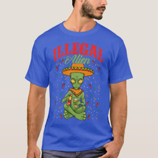 Illegale Alien Cinco de Mayo Sci Fi T-Shirt