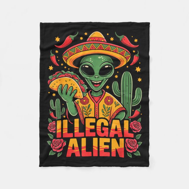 Illegale Ausländer  Fleecedecke (Vorderseite)