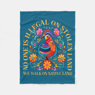 Illegales gestohlenes Land Native Americans Design Fleecedecke