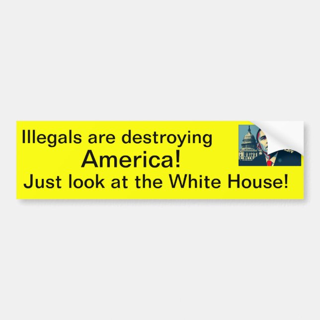 Illegals zerstören Amerika Autoaufkleber (Vorne)