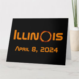 Illinois 2024 Gesamtsolares Eclipse Karte