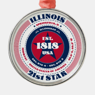 Illinois 21. Staat Weihnachtsschmuck