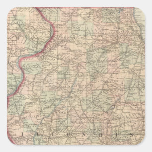 Illinois 2 quadratischer aufkleber