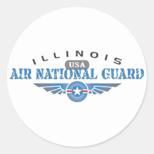 Illinois Air National Guard - USA Runder Aufkleber