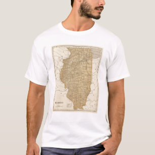 Illinois-Atlas-Karte T-Shirt