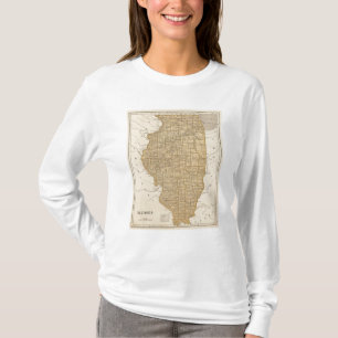 Illinois-Atlas-Karte T-Shirt