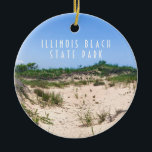 Illinois Beach Staat Park Keramik Ornament<br><div class="desc">Der Strand des Illinois Beach Staat Park</div>
