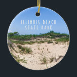 Illinois Beach Staat Park Keramik Ornament<br><div class="desc">Der Strand des Illinois Beach Staat Park</div>