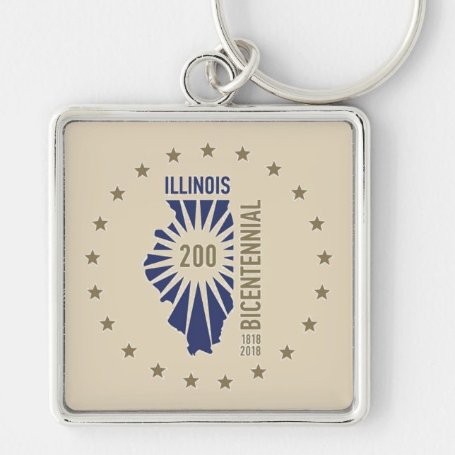 Illinois Bicentennial 1818-2018 Schlüsselanhänger (Vorne)