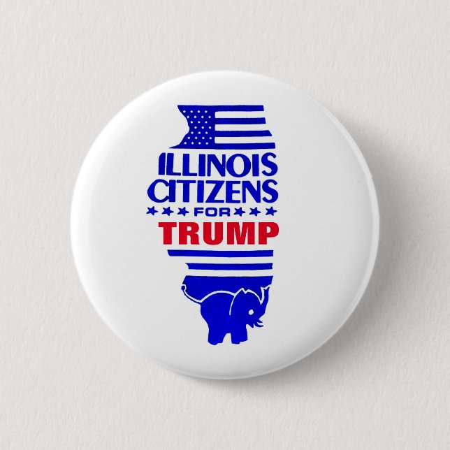 Illinois Bürger für Trump Button (Vorderseite)