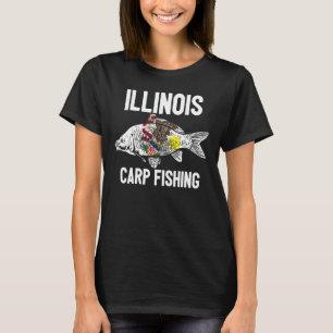 Illinois Carp Fishing Angler American Carp Anglen T-Shirt