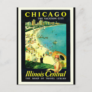 Illinois Central Chicago Postkarte