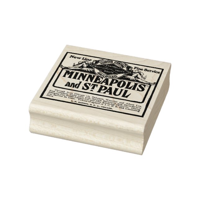 Illinois Central Railroad Minneapolis und St. Paul Gummistempel (Stempel)