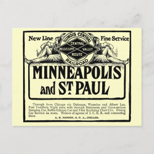 Illinois Central Railroad Postkarte