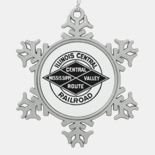 Illinois Central Railroad Vintage Logo Ornament