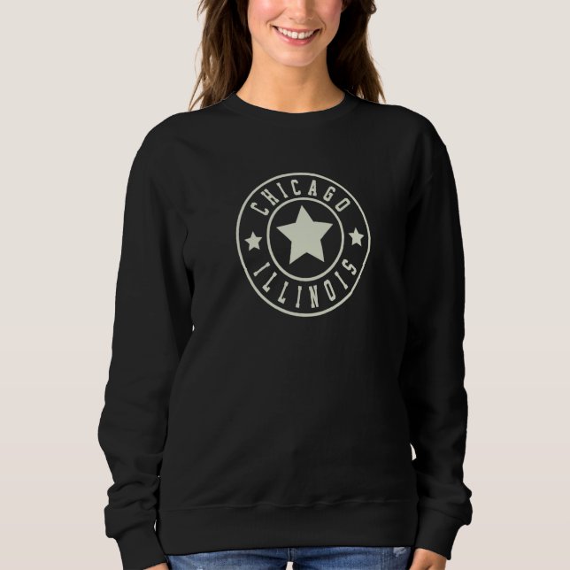 Illinois Chicago Retro Vintage Sweatshirt (Vorderseite)