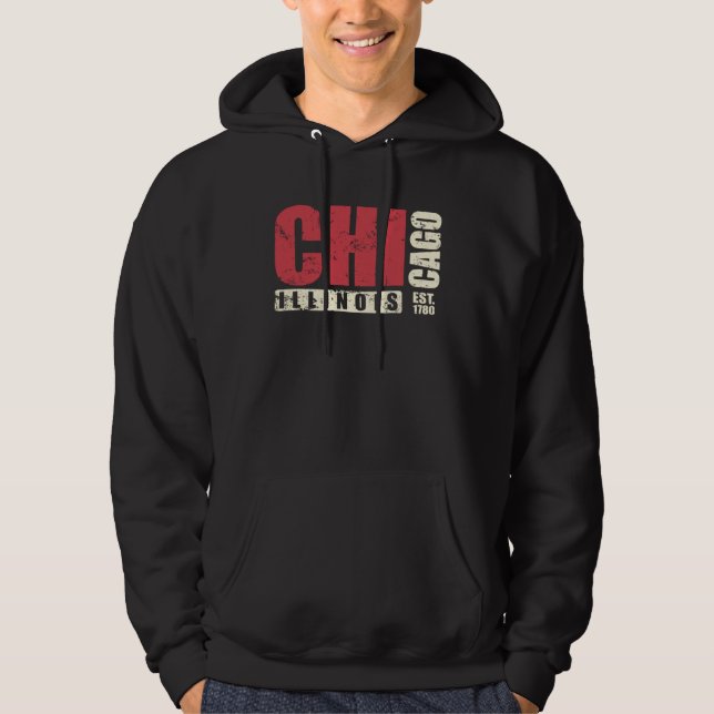 Illinois Chicago USA America State Hoodie (Vorderseite)