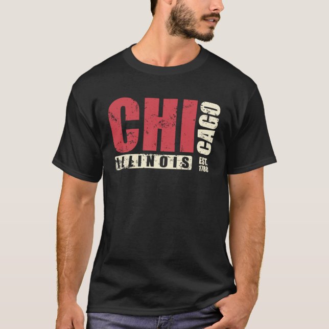 Illinois Chicago USA America State T-Shirt (Vorderseite)