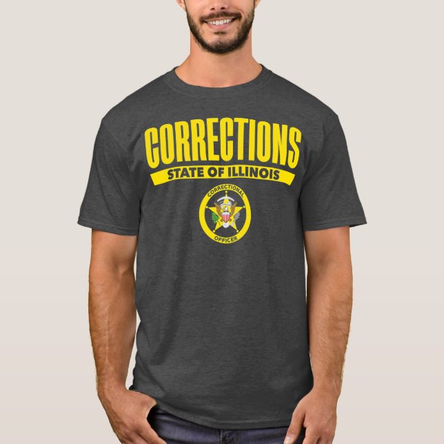 Illinois Correction Officer Thin Gray Line T-Shirt (Vorderseite)