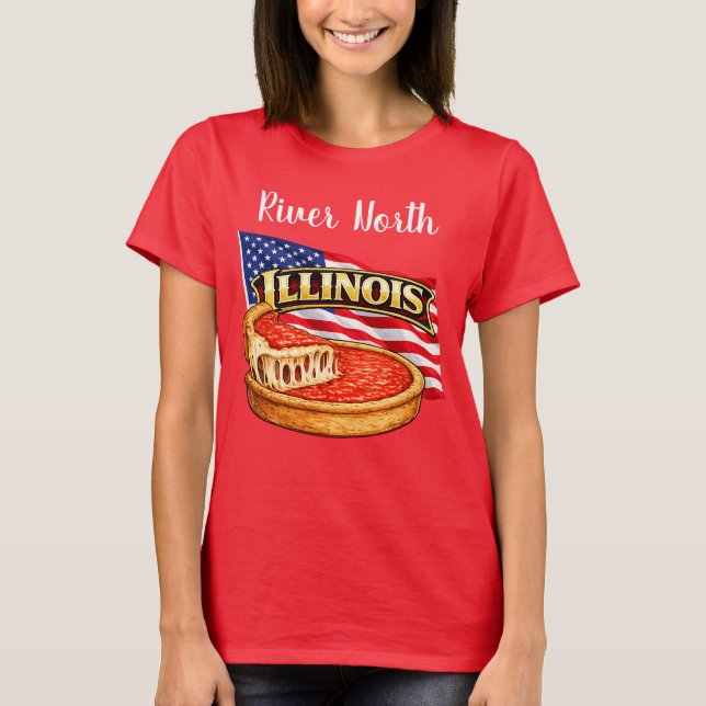 Illinois Damen Dark Tee (Vorderseite)
