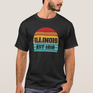 Illinois Est 1818 Amerikanischer Staat USA T-Shirt