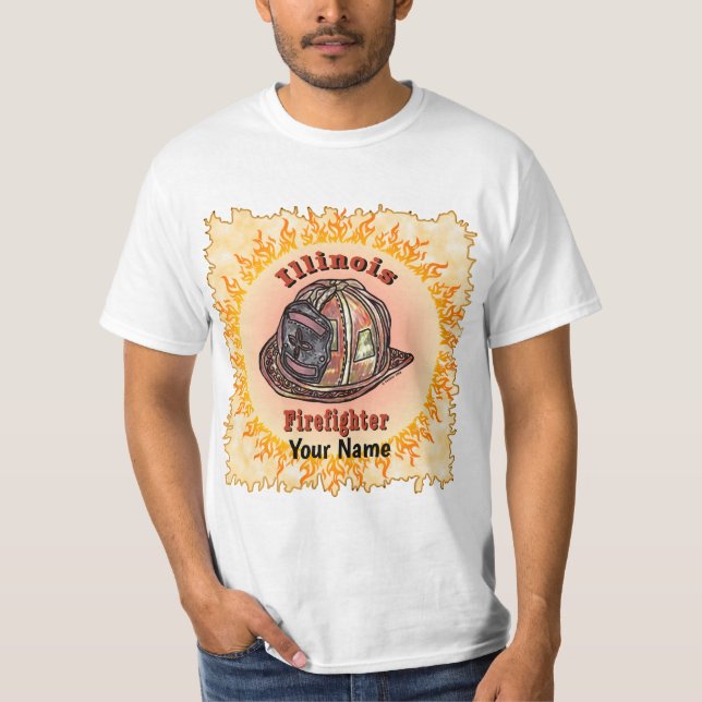 Illinois Firefighter-T - Shirt (Vorderseite)
