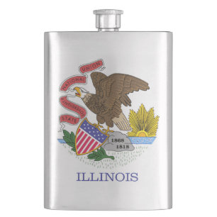 Illinois Flag Flachmann