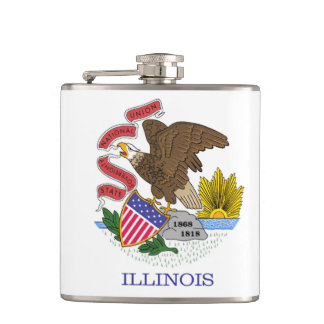 Illinois Flag Flachmann