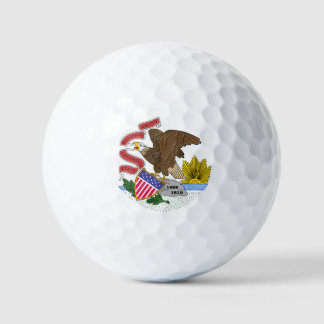 Illinois Flag Golfball
