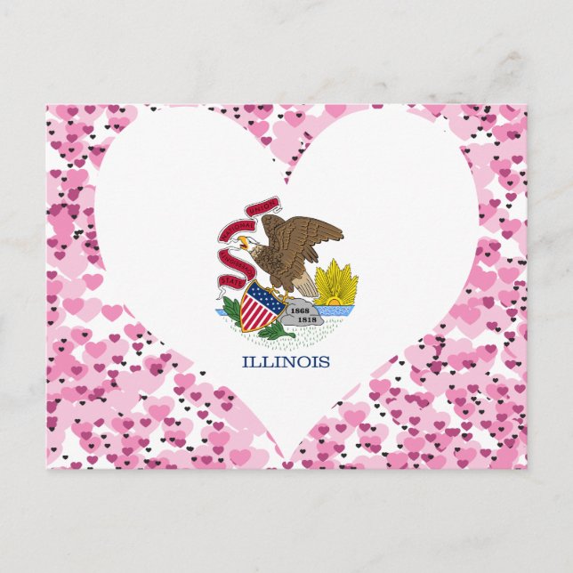 Illinois Flag kaufen Postkarte (Vorderseite)