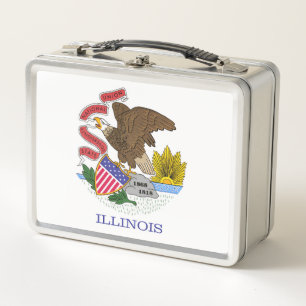 Illinois Flag Metall Brotdose