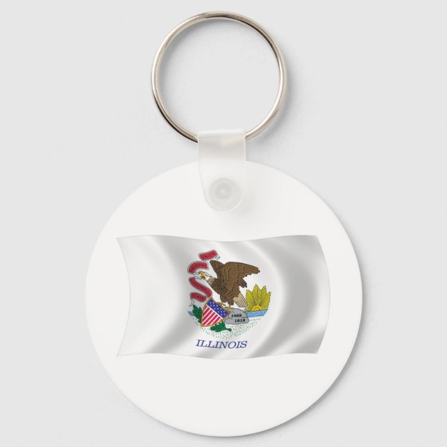 Illinois Flag Schlüsselanhänger (Vorderseite)