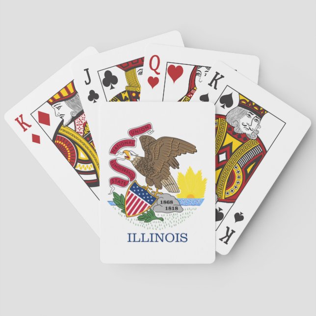 ILLINOIS FLAG SPIELKARTEN (Rückseite)