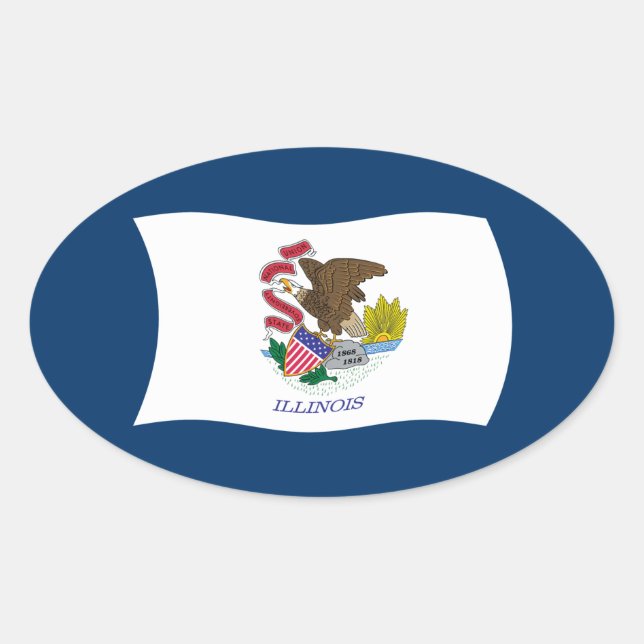 Illinois Flag Sticker (Vorderseite)