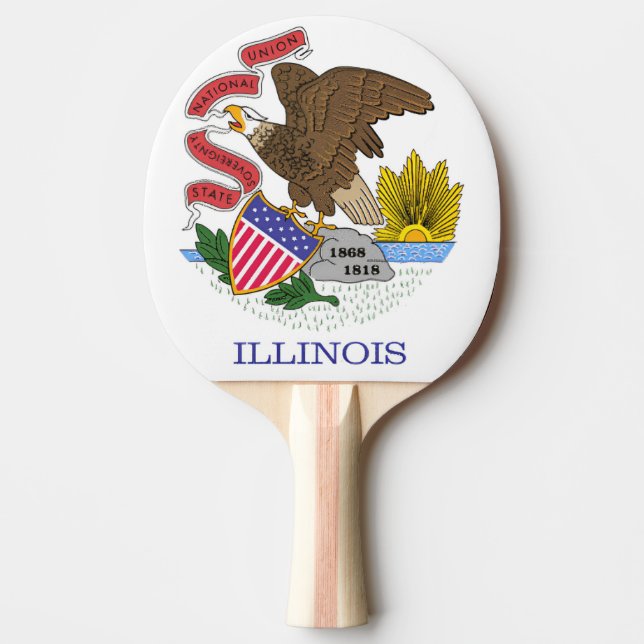 Illinois Flag Tischtennis Schläger (Vorderseite)