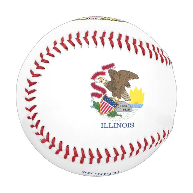 Illinois-Flagge Baseball (Vorderseite Links)