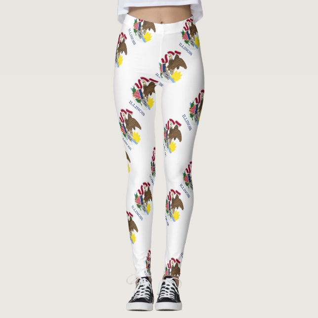 Illinois-Flagge Leggings (Vorderseite)