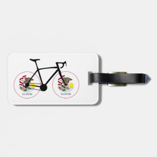 Illinois-Flagge Radfahren Gepäckanhänger