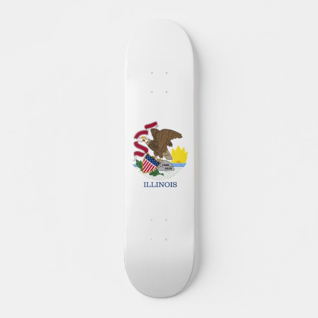 Illinois-Flagge Skateboard (Vorne)