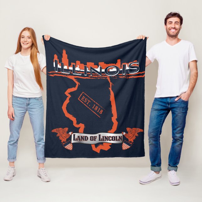 Illinois-Fleece-Decke Fleecedecke (Beispiel)