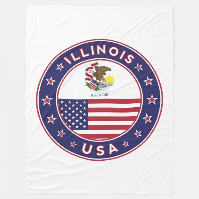 Illinois Fleecedecke (Vorderseite)