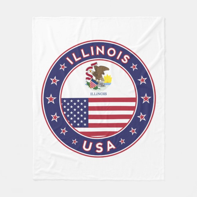 Illinois Fleecedecke (Vorderseite)