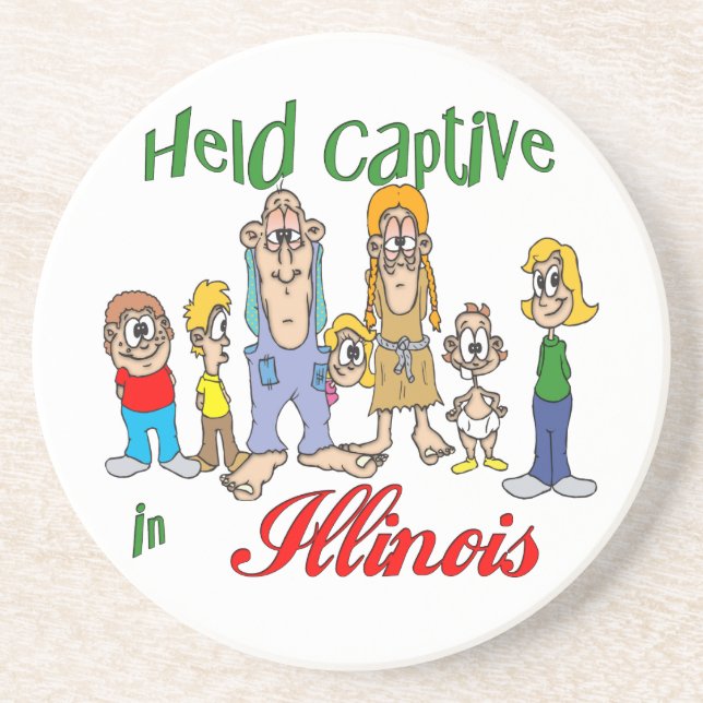 Illinois Funny Trailer Park Sandstone Untersetzer (Vorne)