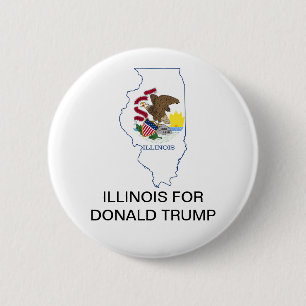 ILLINOIS für DONALD TRUMP 2020 Präsidentschaftssch Button