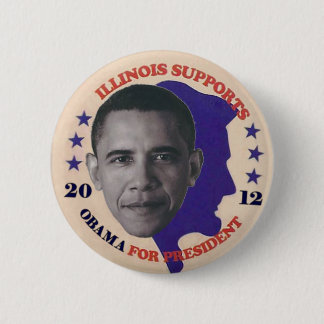 Illinois für Obama 2012 Button