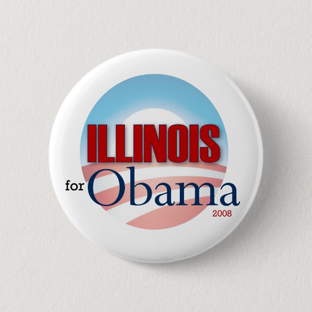 Illinois für Obama Button (Vorderseite)