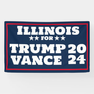 Illinois für Trump Vance 2024-Banner Banner
